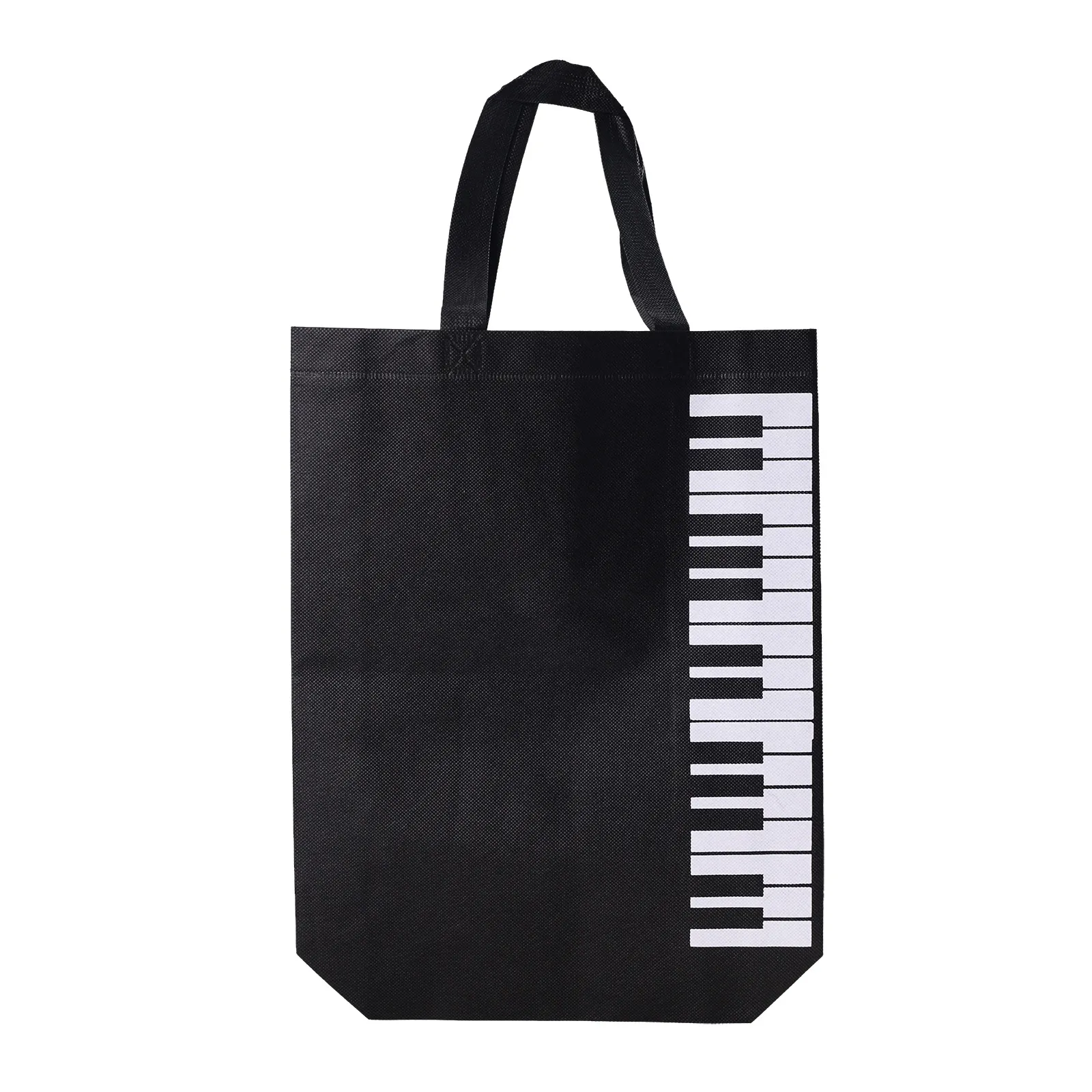 Piano Keyboard Tote Bag – Black