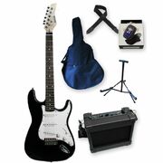 Discovery Beginner Electric Guitar Pack  Black