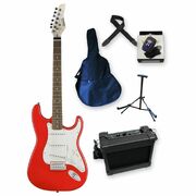 Discovery Beginner Electric Guitar Pack  Red