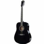 Folkmaster Left Handed Steel String Guitar - Black